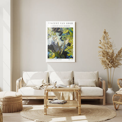 Wes Co Gallery Metal Poster Blossoming Acacia Branches by Vincent Van Gogh 11" x 14" Home Goods - Artist Edge to edge Metal Art Print