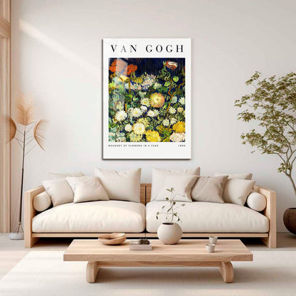 Wes Co Gallery Metal Poster Bouquet of Flowers by Vincent Van Gogh 16" x 24" Home Goods - Artist Edge to edge Metal Art Print