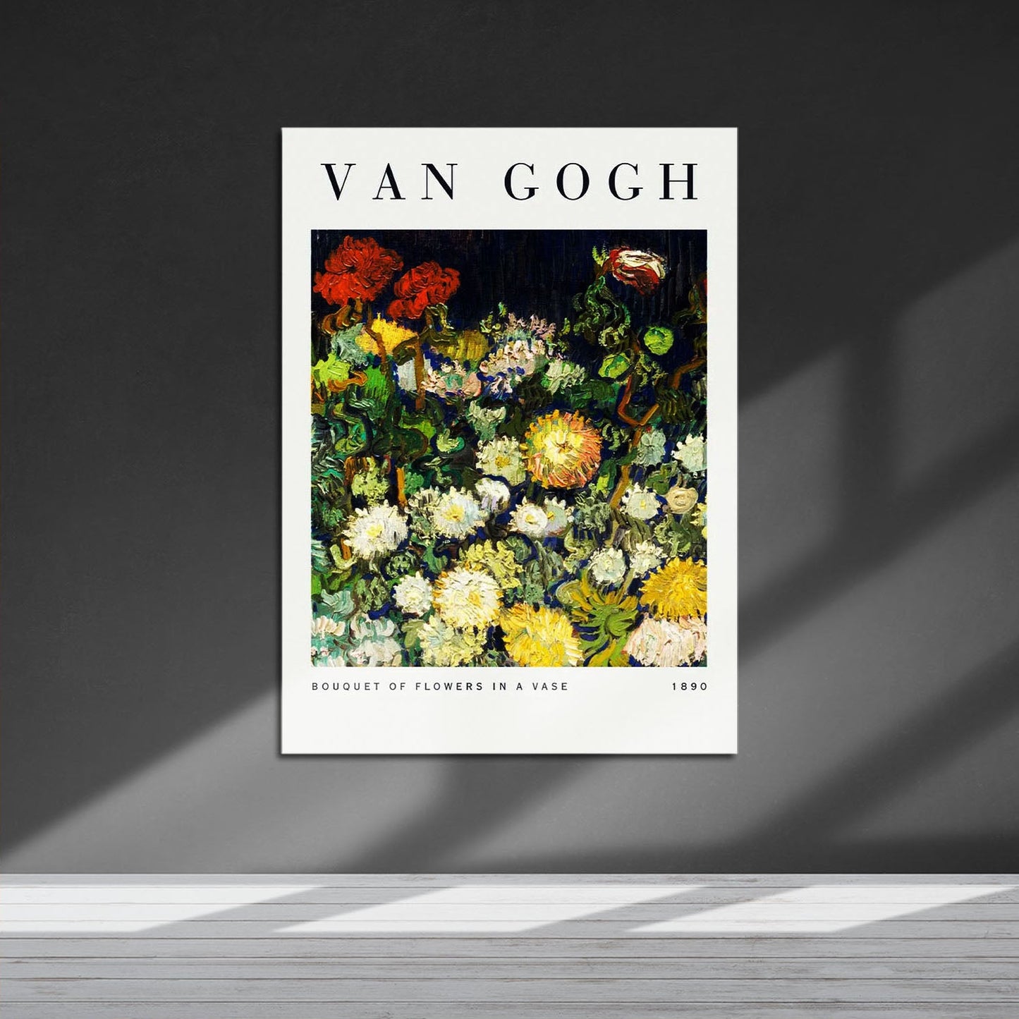 Wes Co Gallery Metal Poster Bouquet of Flowers by Vincent Van Gogh 16" x 24" Home Goods - Artist Edge to edge Metal Art Print