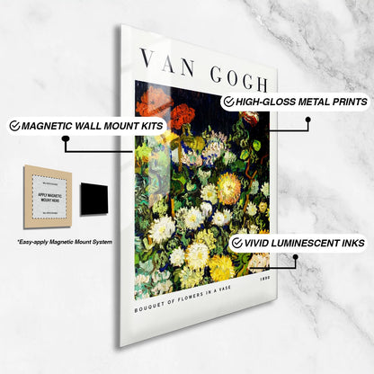 Wes Co Gallery Metal Poster Bouquet of Flowers by Vincent Van Gogh 24" x 36" Home Goods - Artist Edge to edge Metal Art Print