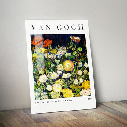 Wes Co Gallery Metal Poster Bouquet of Flowers by Vincent Van Gogh 11" x 14" Home Goods - Artist Edge to edge Metal Art Print