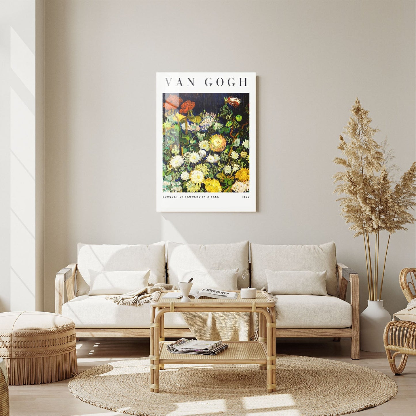 Wes Co Gallery Metal Poster Bouquet of Flowers by Vincent Van Gogh 11" x 14" Home Goods - Artist Edge to edge Metal Art Print