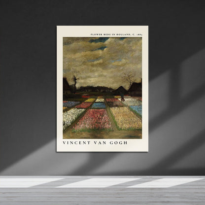 Wes Co Gallery Metal Poster Flower Beds in Holland by Vincent Van Gogh 16" x 24" Home Goods - Artist Edge to edge Metal Art Print