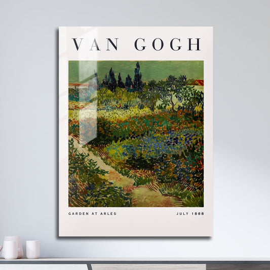 Wes Co Gallery Metal Poster Garden at Arles by Vincent Van Gogh 11" x 17" Home Goods - Artist Edge to edge Metal Art Print