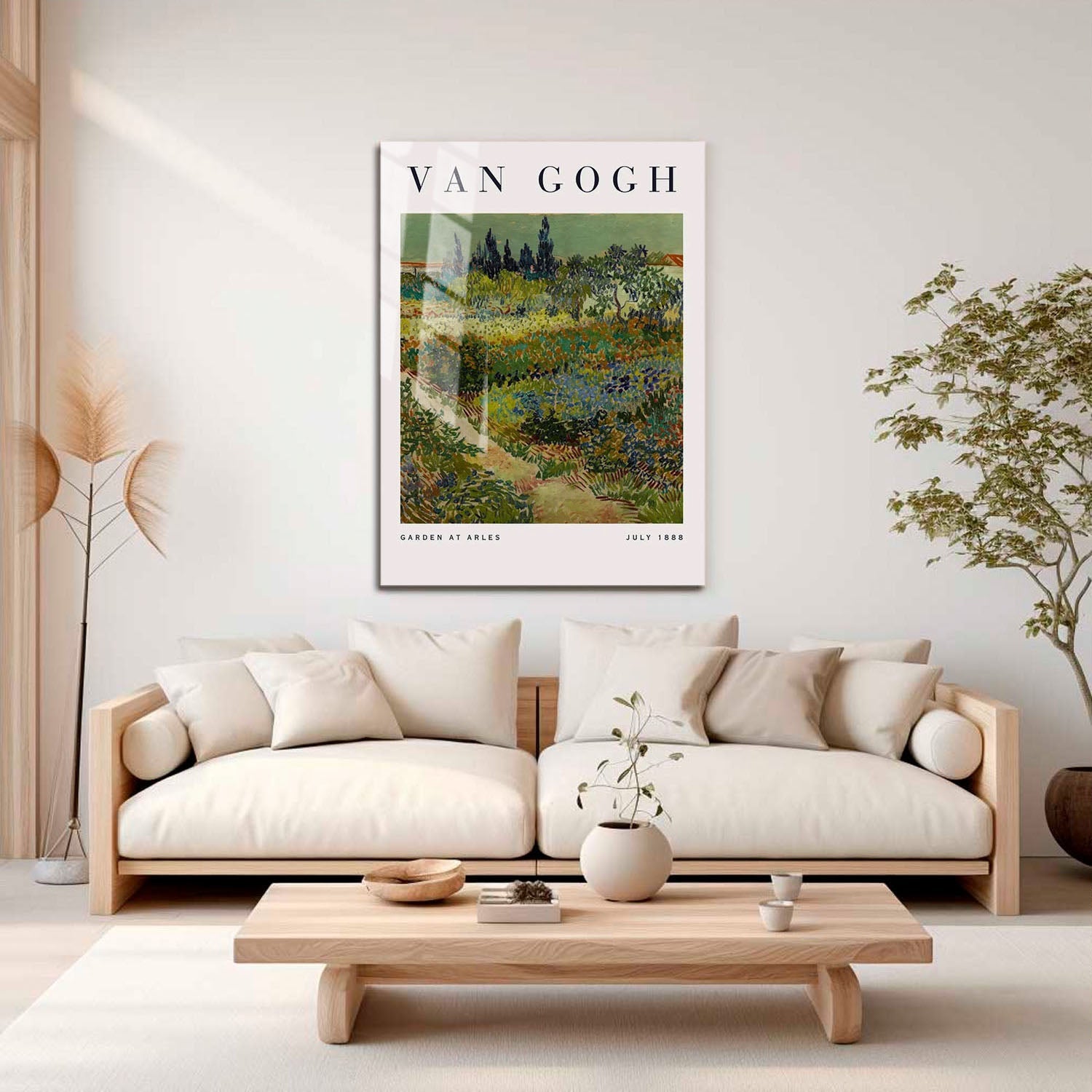 Wes Co Gallery Metal Poster Garden at Arles by Vincent Van Gogh 16" x 24" Home Goods - Artist Edge to edge Metal Art Print