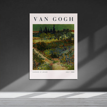 Wes Co Gallery Metal Poster Garden at Arles by Vincent Van Gogh 16" x 24" Home Goods - Artist Edge to edge Metal Art Print