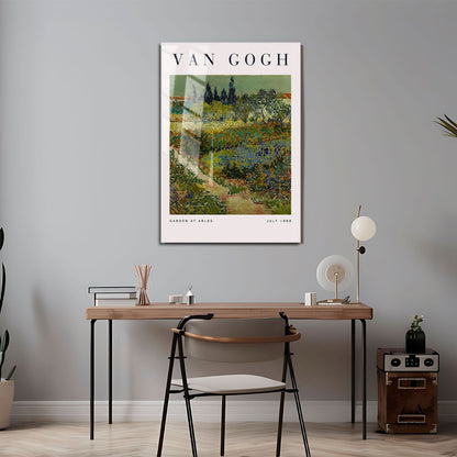 Wes Co Gallery Metal Poster Garden at Arles by Vincent Van Gogh 24" x 36" Home Goods - Artist Edge to edge Metal Art Print