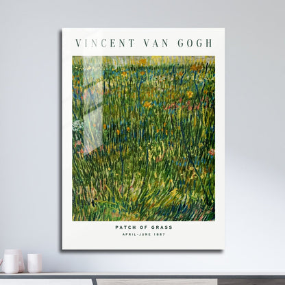 Wes Co Gallery Metal Poster Patch of Grass by Vincent Van Gogh 11" x 17" Home Goods - Artist Edge to edge Metal Art Print