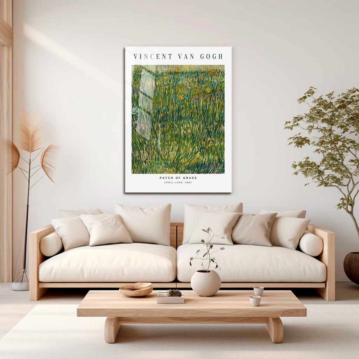 Wes Co Gallery Metal Poster Patch of Grass by Vincent Van Gogh 16" x 24" Home Goods - Artist Edge to edge Metal Art Print