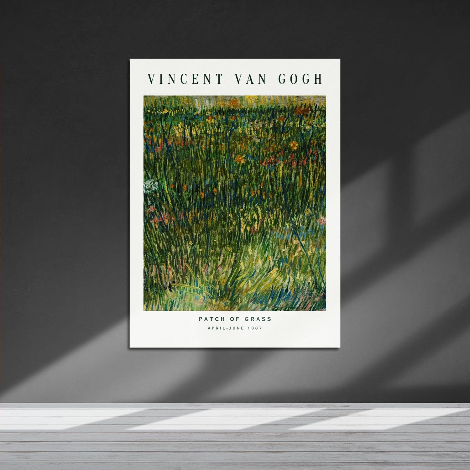 Wes Co Gallery Metal Poster Patch of Grass by Vincent Van Gogh 16" x 24" Home Goods - Artist Edge to edge Metal Art Print