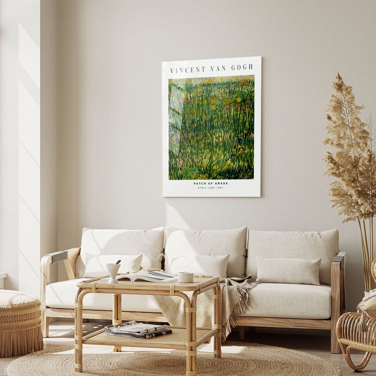 Wes Co Gallery Metal Poster Patch of Grass by Vincent Van Gogh 5" x 7" Home Goods - Artist Edge to edge Metal Art Print