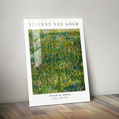 Wes Co Gallery Metal Poster Patch of Grass by Vincent Van Gogh 11" x 14" Home Goods - Artist Edge to edge Metal Art Print