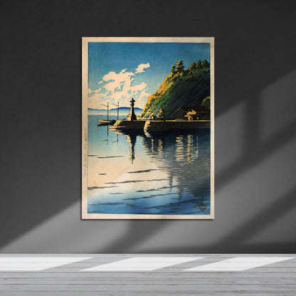 Wes Co Gallery Metal Poster Dawn at Mihogaseki by Kawase Hasui 16" x 24" Home Goods - Artist Edge to edge Metal Art Print