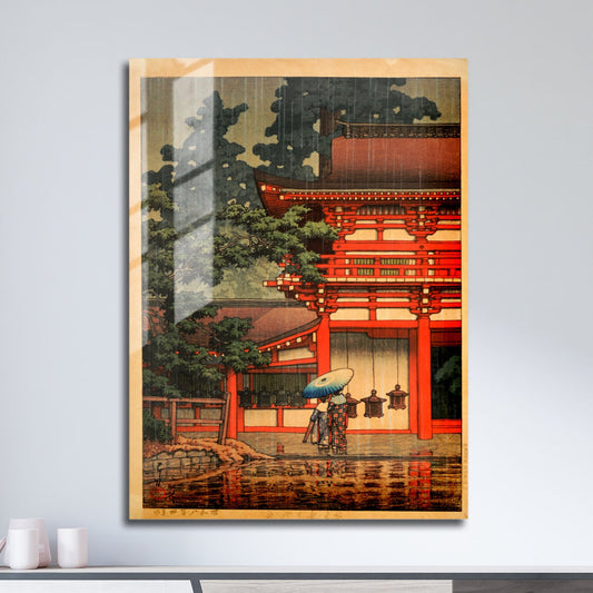 Wes Co Gallery Metal Poster Kasuga Shrine in Nara by Kawase Hasui 11" x 17" Home Goods - Artist Edge to edge Metal Art Print