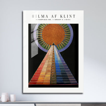 Wes Co Gallery Metal Poster Altarpiece No. 1 Group X by Hilma af Klint 11" x 17" Home Goods - Artist Edge to edge Metal Art Print