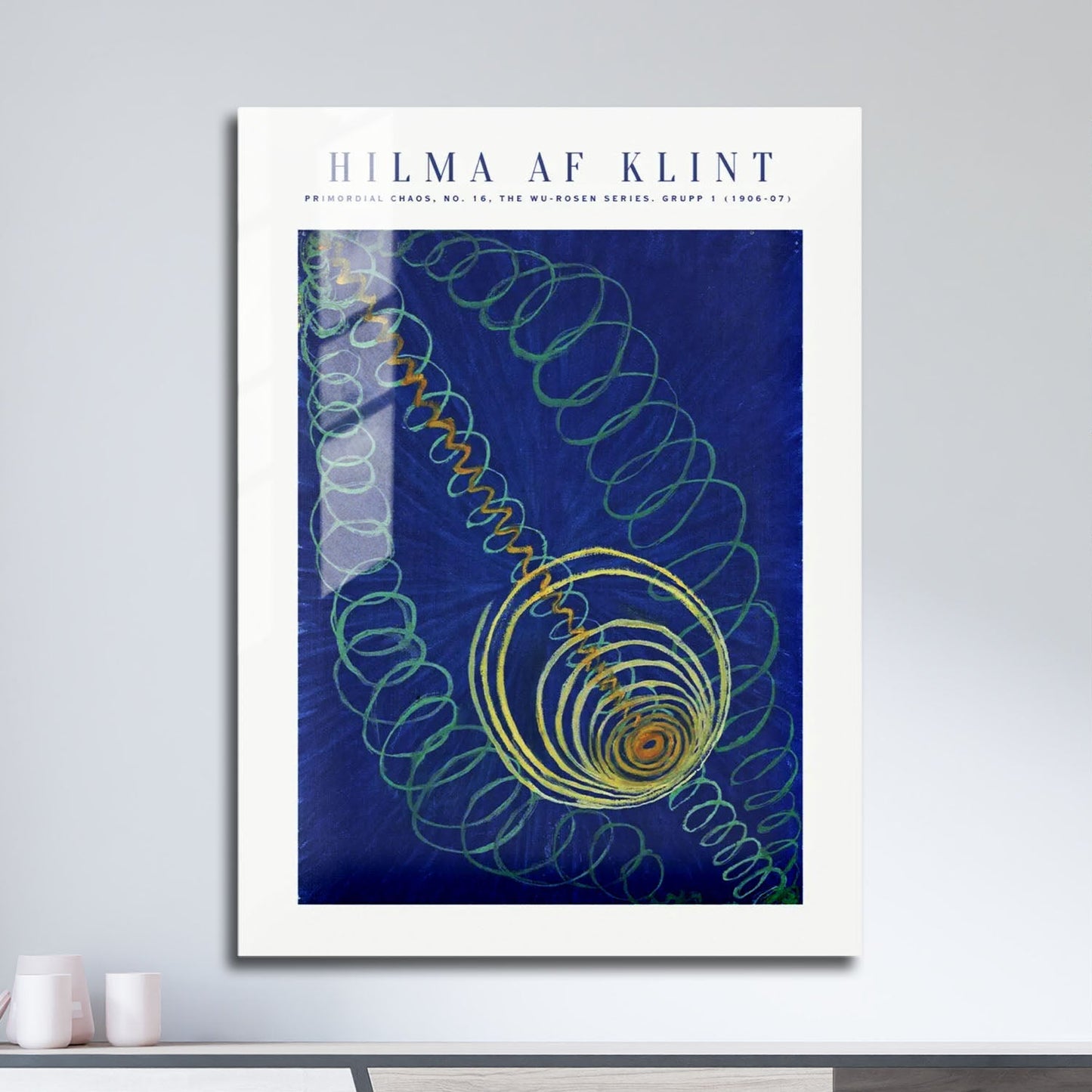 Wes Co Gallery Metal Poster Primordial Chaos No. 16 by Hilma af Klint 11" x 17" Home Goods - Artist Edge to edge Metal Art Print