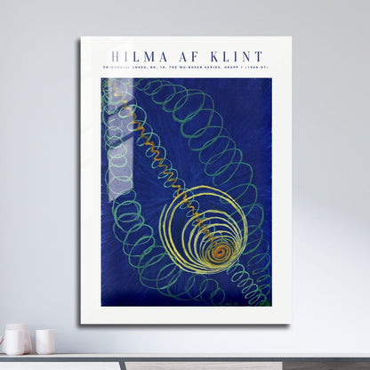 Wes Co Gallery Metal Poster Primordial Chaos No. 16 by Hilma af Klint 11" x 17" Home Goods - Artist Edge to edge Metal Art Print