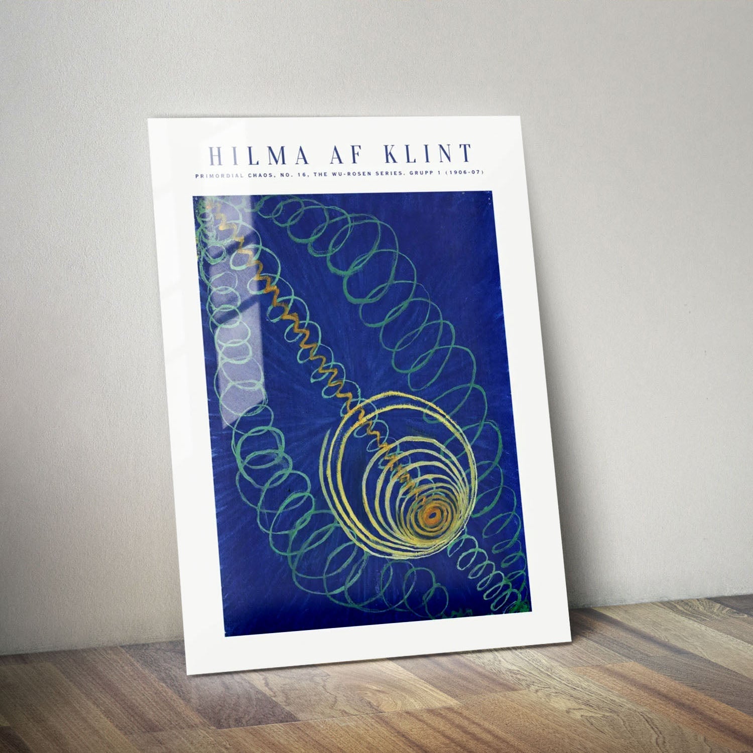 Wes Co Gallery Metal Poster Primordial Chaos No. 16 by Hilma af Klint 11" x 14" Home Goods - Artist Edge to edge Metal Art Print