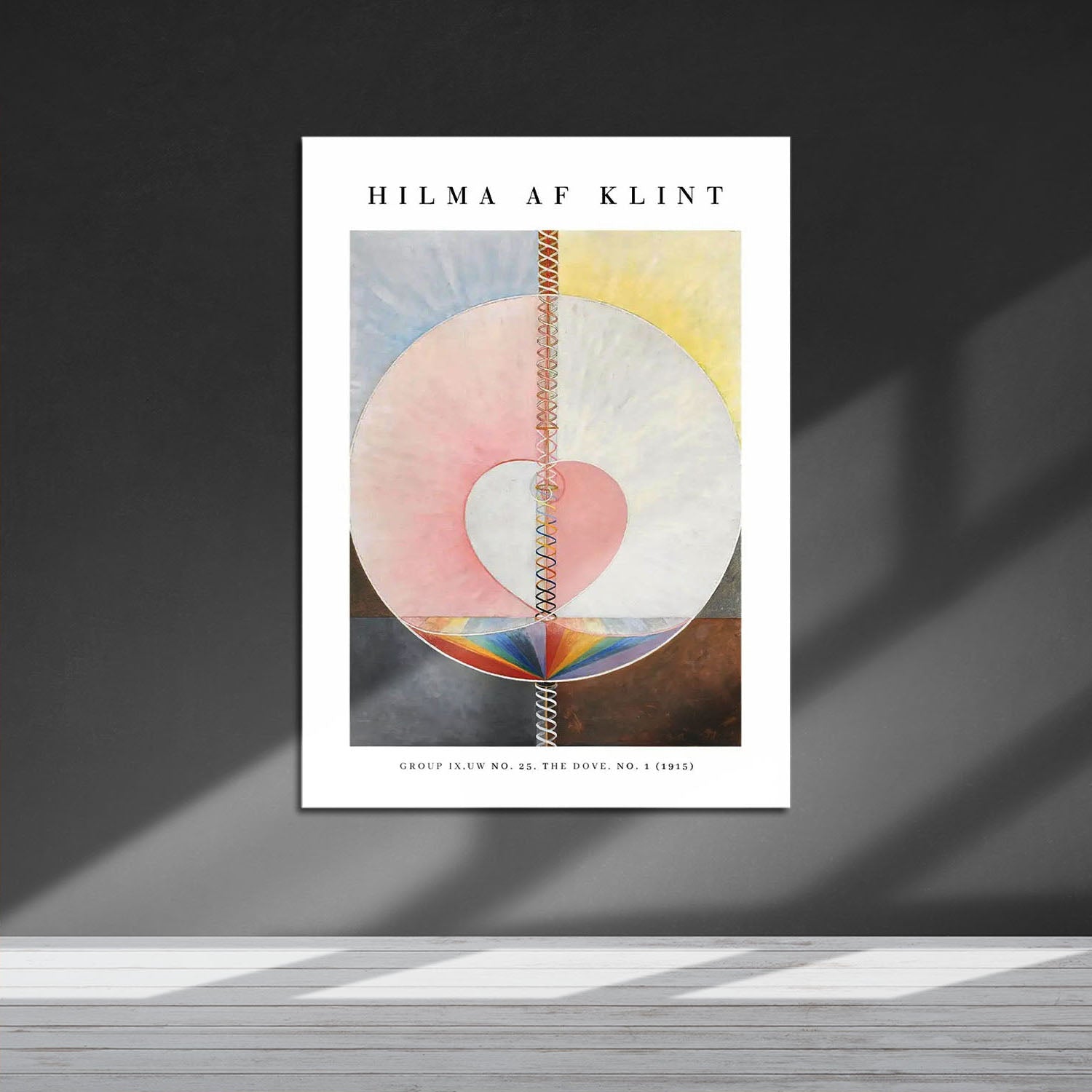 Wes Co Gallery Metal Poster The Dove No. 25 by Hilma af Klint 16" x 24" Home Goods - Artist Edge to edge Metal Art Print