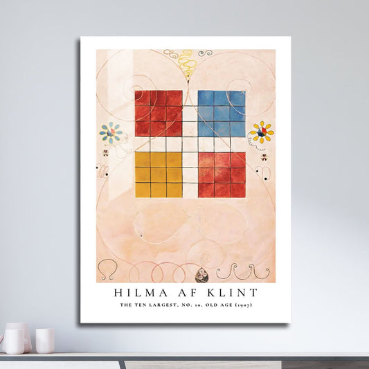 Wes Co Gallery Metal Poster The Ten Largest No. 10 Old Age by Hilma af Klint 11" x 17" Home Goods - Artist Edge to edge Metal Art Print