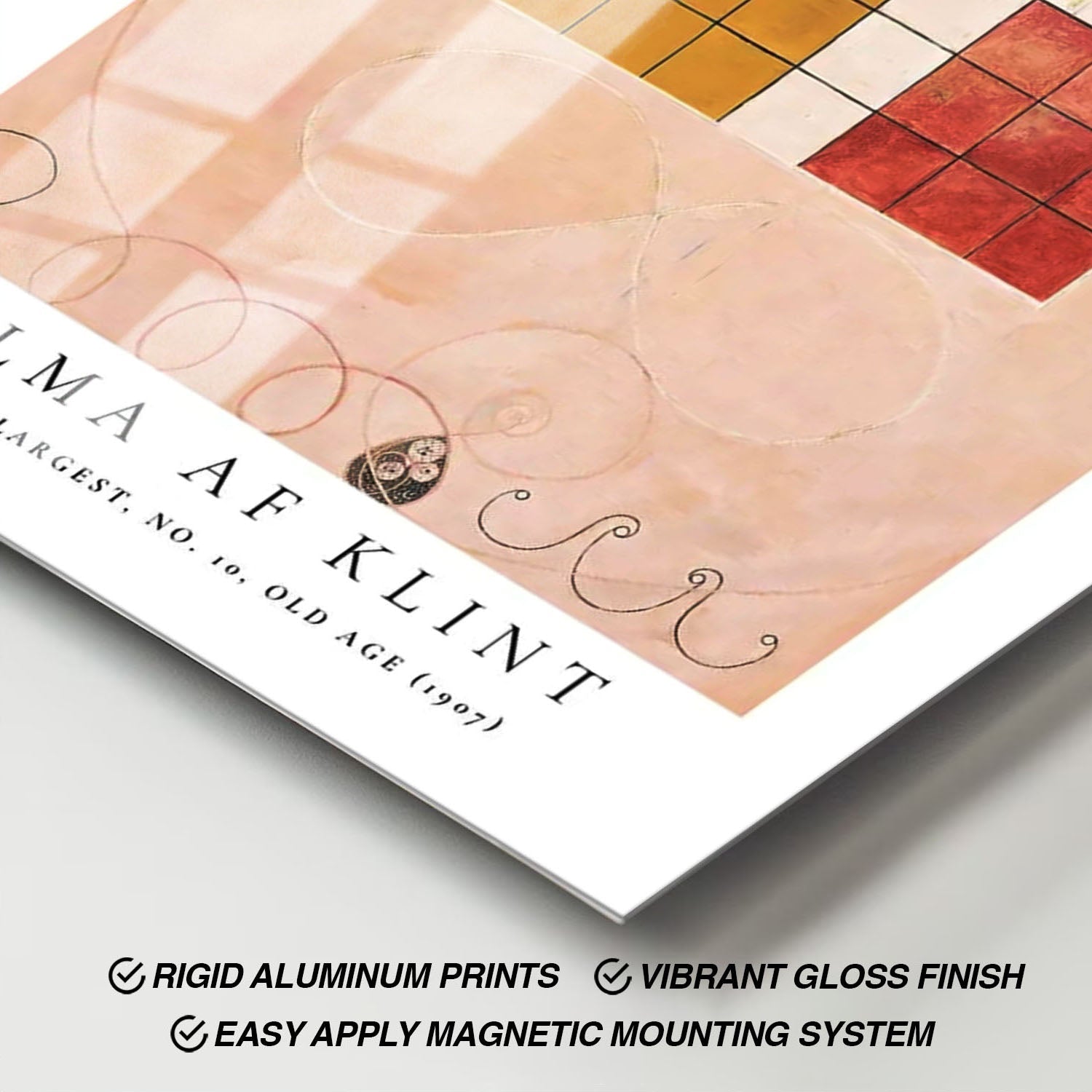 Wes Co Gallery Metal Poster The Ten Largest No. 10 Old Age by Hilma af Klint 11" x 17" Home Goods - Artist Edge to edge Metal Art Print