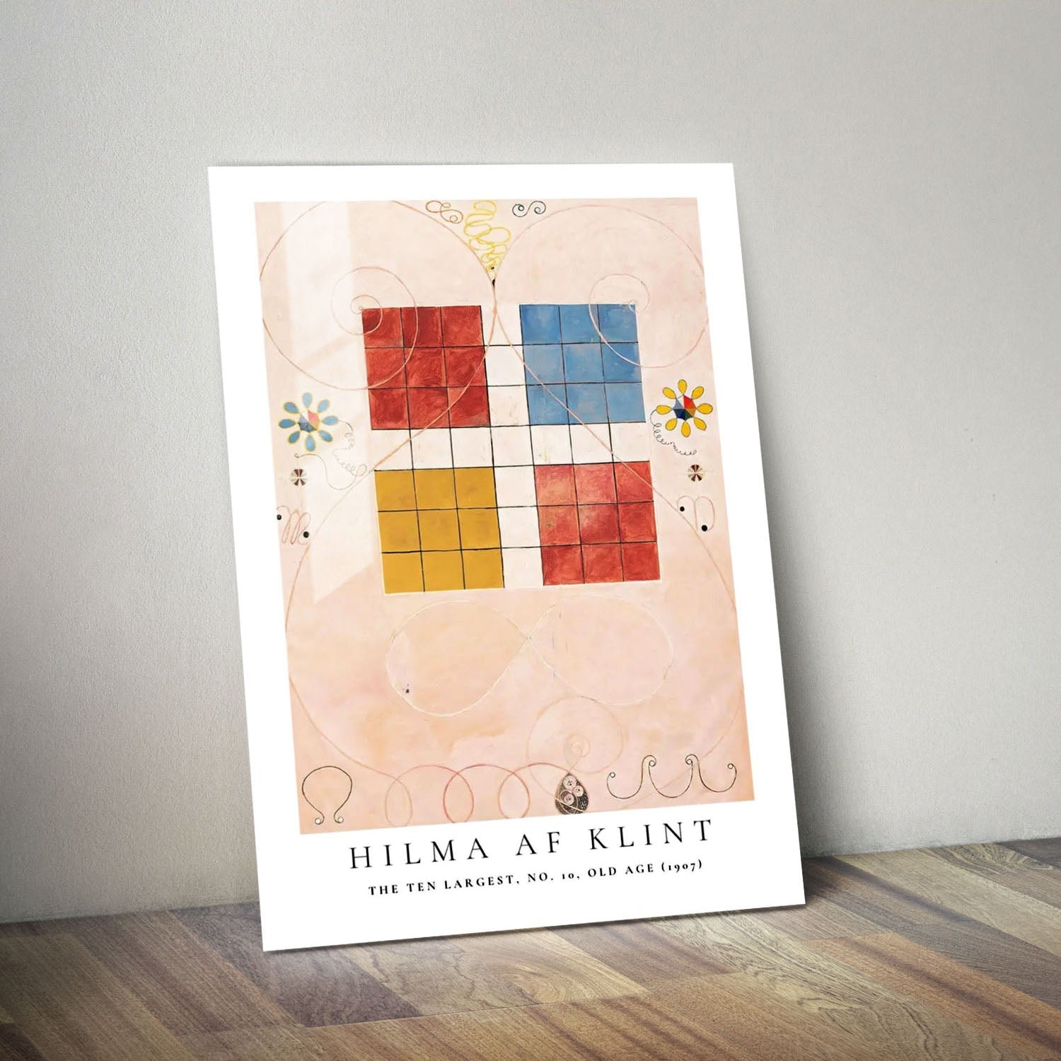 Wes Co Gallery Metal Poster The Ten Largest No. 10 Old Age by Hilma af Klint 11" x 14" Home Goods - Artist Edge to edge Metal Art Print