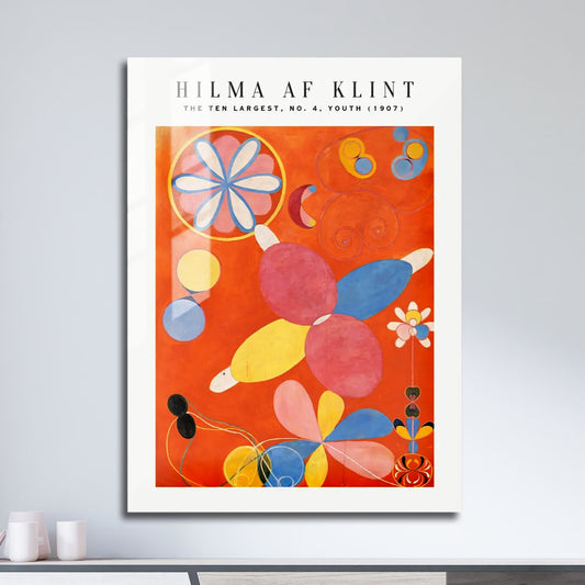 Wes Co Gallery Metal Poster The Ten Largest No. 4 Youth by Hilma af Klint 11" x 17" Home Goods - Artist Edge to edge Metal Art Print