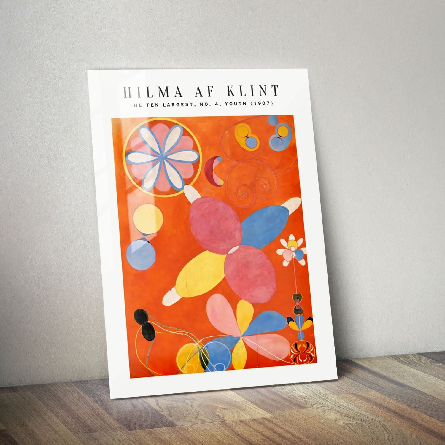 Wes Co Gallery Metal Poster The Ten Largest No. 4 Youth by Hilma af Klint 11" x 14" Home Goods - Artist Edge to edge Metal Art Print