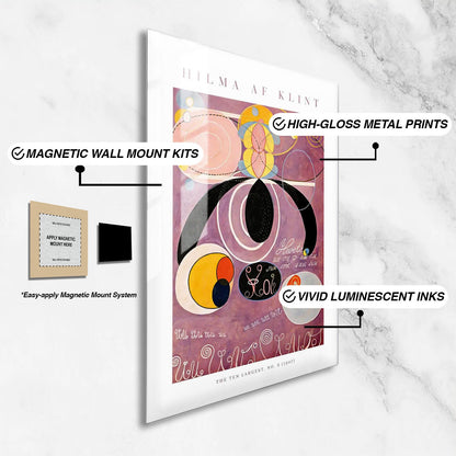 Wes Co Gallery Metal Poster The Ten Largest No. 6 by Hilma af Klint 24" x 36" Home Goods - Artist Edge to edge Metal Art Print