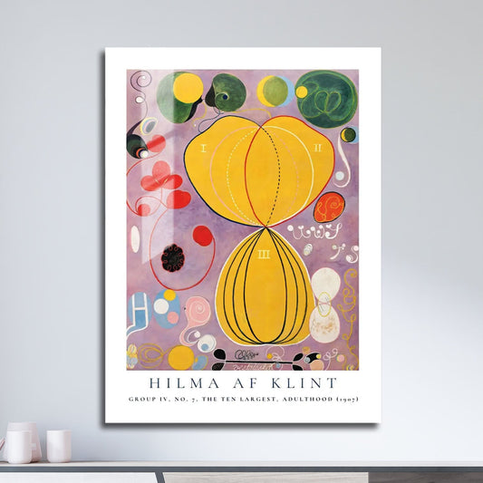 Wes Co Gallery Metal Poster The Ten Largest No. 7 Group IV by Hilma af Klint 11" x 17" Home Goods - Artist Edge to edge Metal Art Print