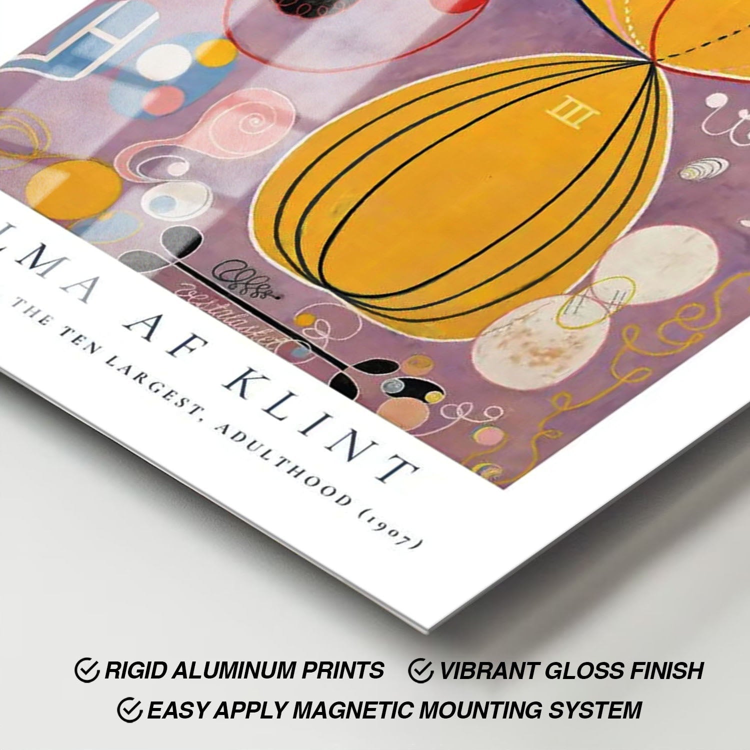 Wes Co Gallery Metal Poster The Ten Largest No. 7 Group IV by Hilma af Klint 11" x 17" Home Goods - Artist Edge to edge Metal Art Print