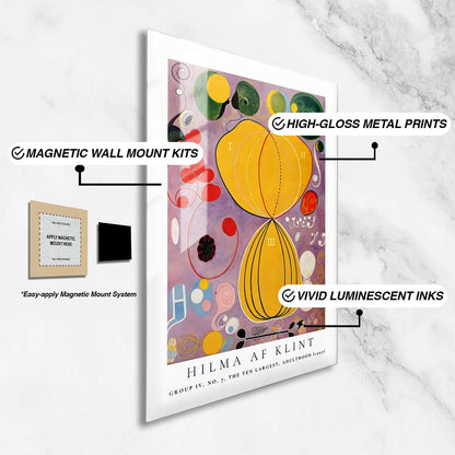 Wes Co Gallery Metal Poster The Ten Largest No. 7 Group IV by Hilma af Klint 24" x 36" Home Goods - Artist Edge to edge Metal Art Print