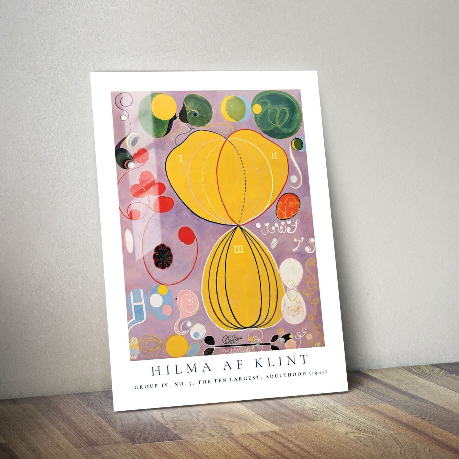 Wes Co Gallery Metal Poster The Ten Largest No. 7 Group IV by Hilma af Klint 11" x 14" Home Goods - Artist Edge to edge Metal Art Print