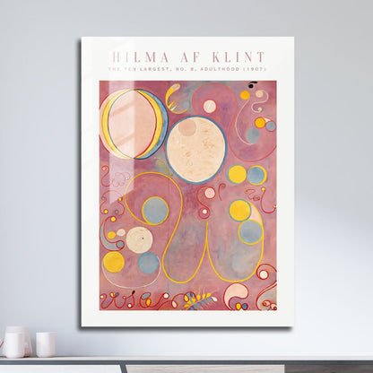 Wes Co Gallery Metal Poster The Ten Largest No. 8 Adulthood by Hilma af Klint 11" x 17" Home Goods - Artist Edge to edge Metal Art Print