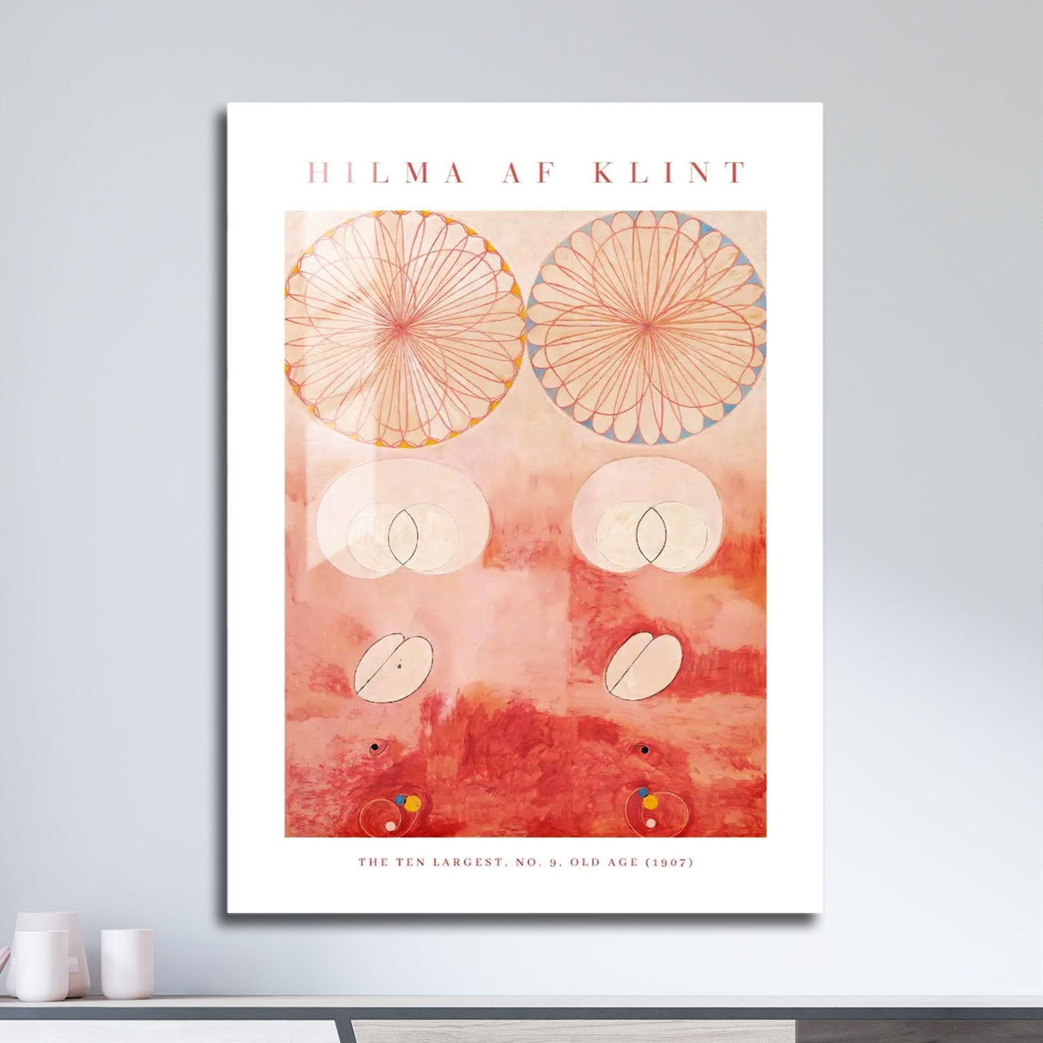 Wes Co Gallery Metal Poster The Ten Largest No. 9 Old Age by Hilma af Klint 11" x 17" Home Goods - Artist Edge to edge Metal Art Print