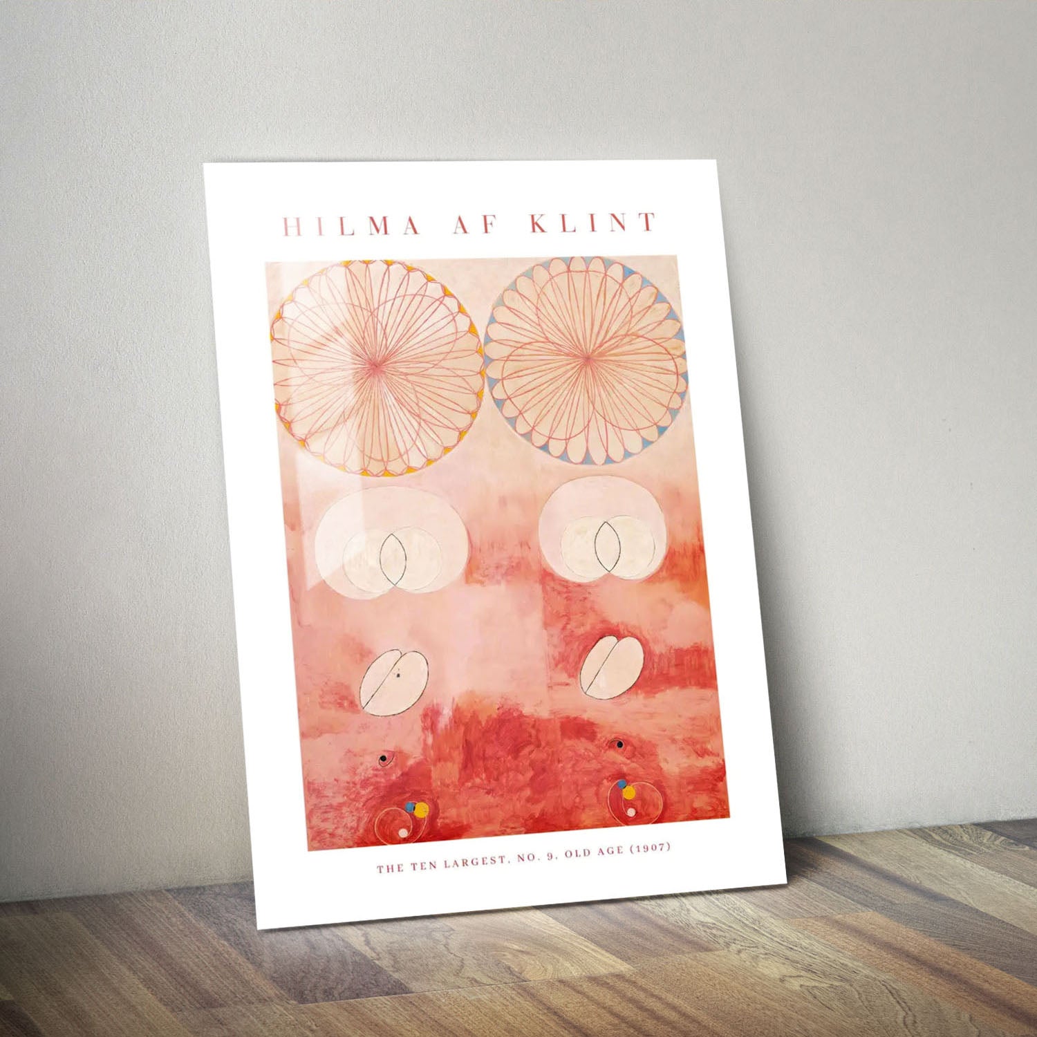 Wes Co Gallery Metal Poster The Ten Largest No. 9 Old Age by Hilma af Klint 11" x 14" Home Goods - Artist Edge to edge Metal Art Print