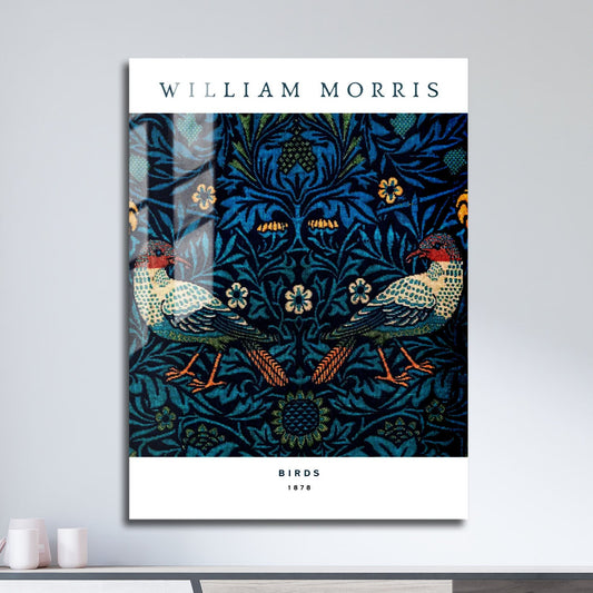 Wes Co Gallery Metal Poster Birds by William Morris 11" x 17" Home Goods - Artist Edge to edge Metal Art Print