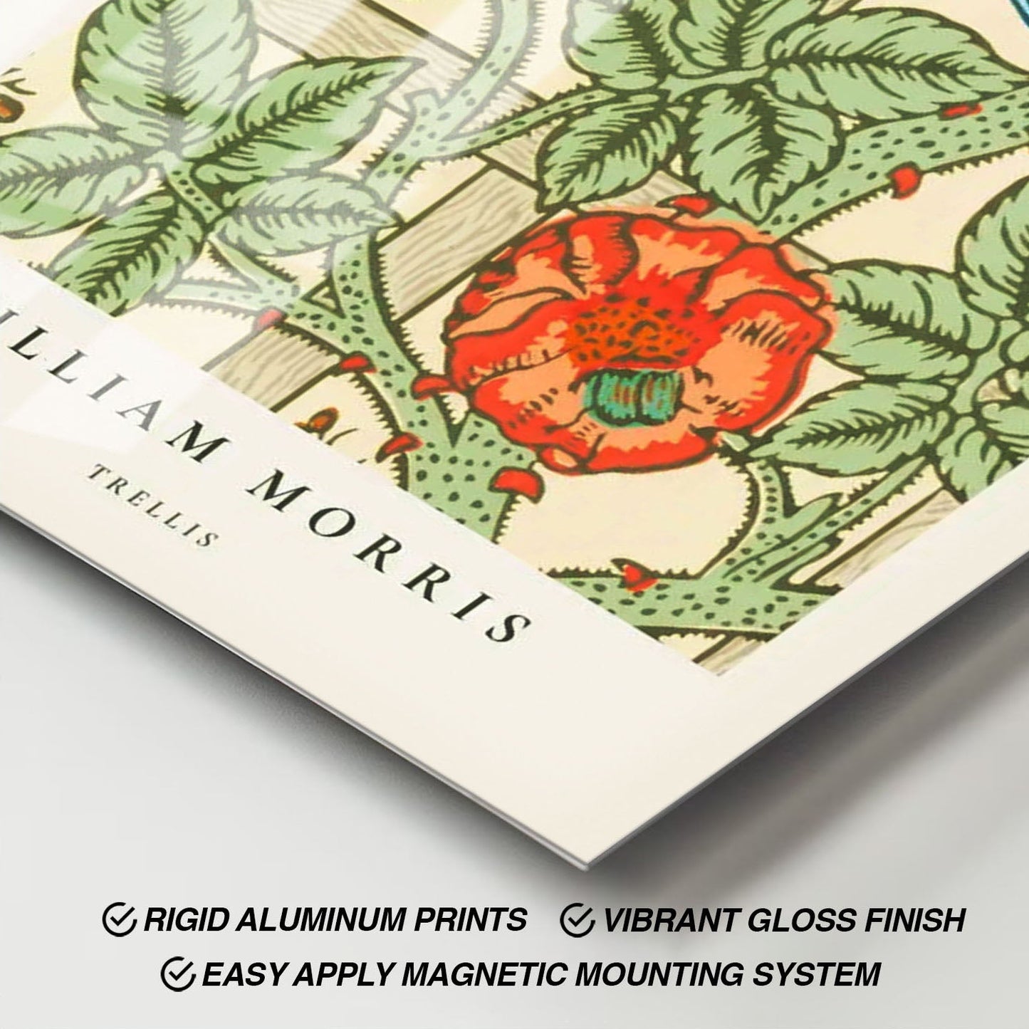 Wes Co Gallery Metal Poster Daisy London by William Morris 11" x 17" Home Goods - Artist Edge to edge Metal Art Print