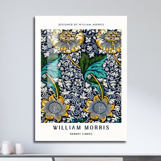 Wes Co Gallery Metal Poster Kennet by William Morris 11" x 17" Home Goods - Artist Edge to edge Metal Art Print