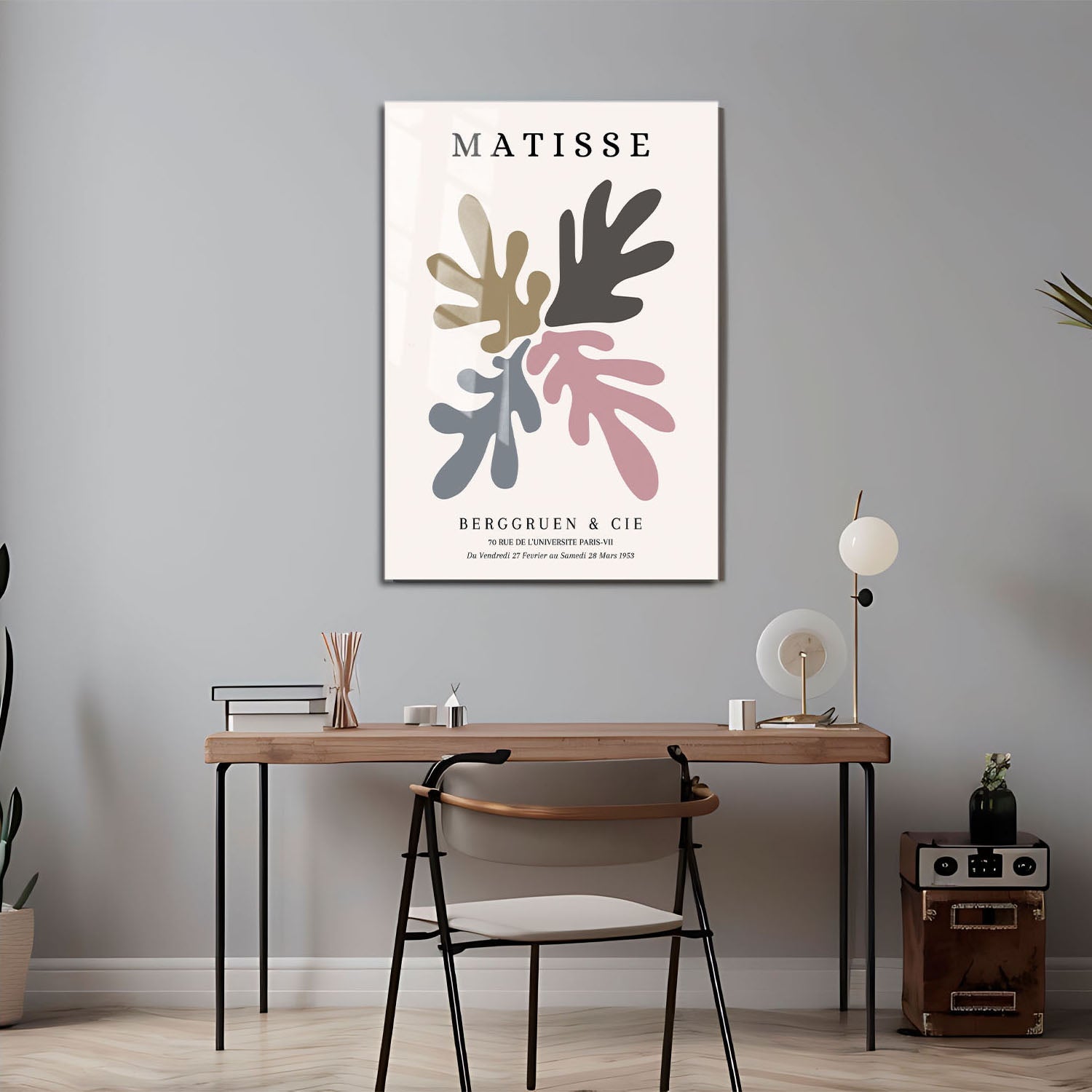 Wes Co Gallery Metal Poster Earth Tones Cut-Out Collage by Henri Matisse 24" x 36" Home Goods - Artist Edge to edge Metal Art Print