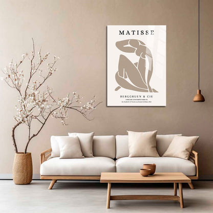 Wes Co Gallery Metal Poster Brown Dance Silhouette by Henri Matisse 5" x 7" Home Goods - Artist Edge to edge Metal Art Print