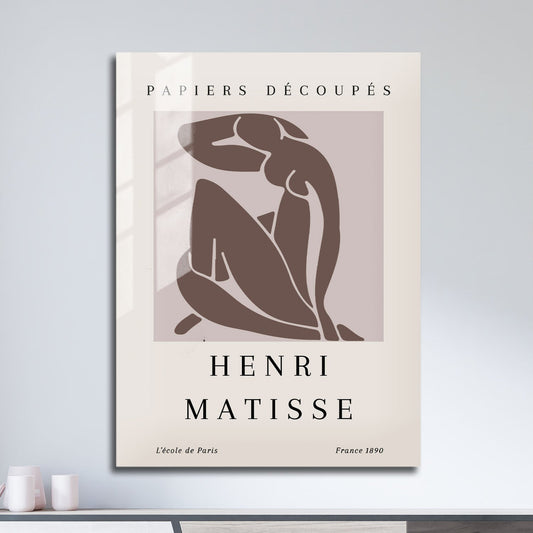 Wes Co Gallery Metal Poster Soft Silhouette Style by Henri Matisse 11" x 17" Home Goods - Artist Edge to edge Metal Art Print