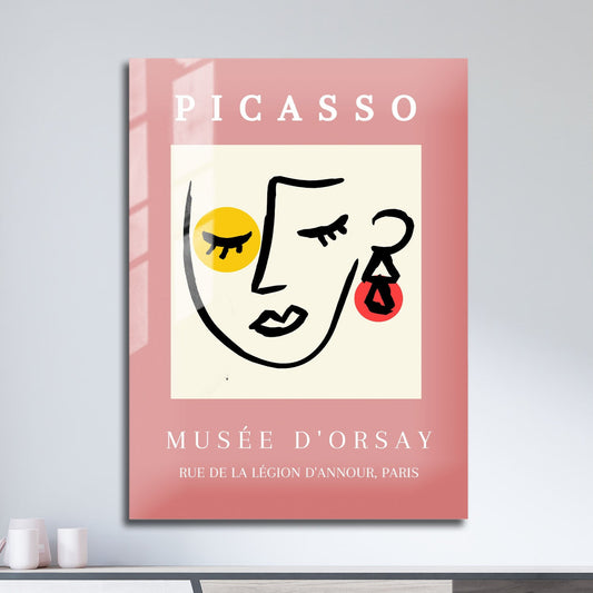 Wes Co Gallery Metal Poster Femme Minimalist Musee d’Orsay by Picasso 11" x 17" Home Goods - Artist Edge to edge Metal Art Print