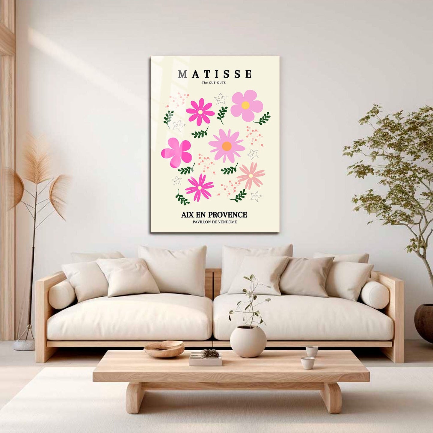 Wes Co Gallery Metal Poster Pink Florals Provence by Henri Matisse 16" x 24" Home Goods - Artist Edge to edge Metal Art Print