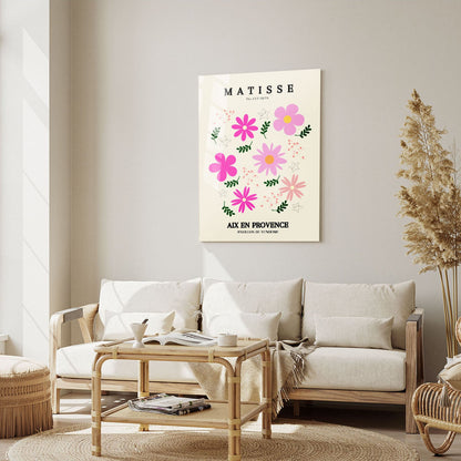 Wes Co Gallery Metal Poster Pink Florals Provence by Henri Matisse 5" x 7" Home Goods - Artist Edge to edge Metal Art Print