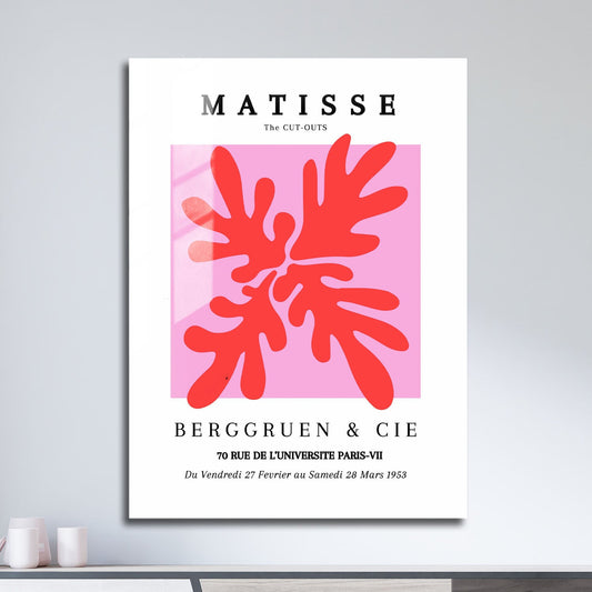 Wes Co Gallery Metal Poster Bold Coral Cutouts by Henri Matisse 11" x 17" Home Goods - Artist Edge to edge Metal Art Print