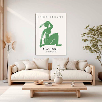 Wes Co Gallery Metal Poster Green Silhouette by Henri Matisse 16" x 24" Home Goods - Artist Edge to edge Metal Art Print