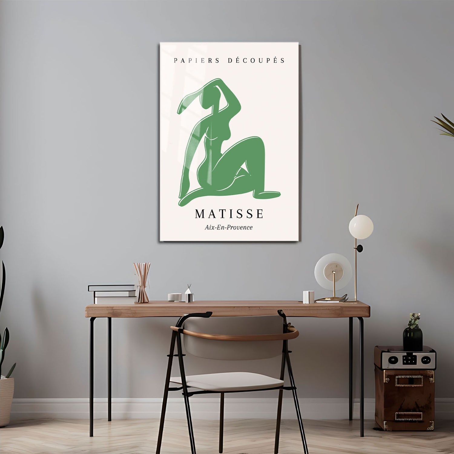 Wes Co Gallery Metal Poster Green Silhouette by Henri Matisse 24" x 36" Home Goods - Artist Edge to edge Metal Art Print