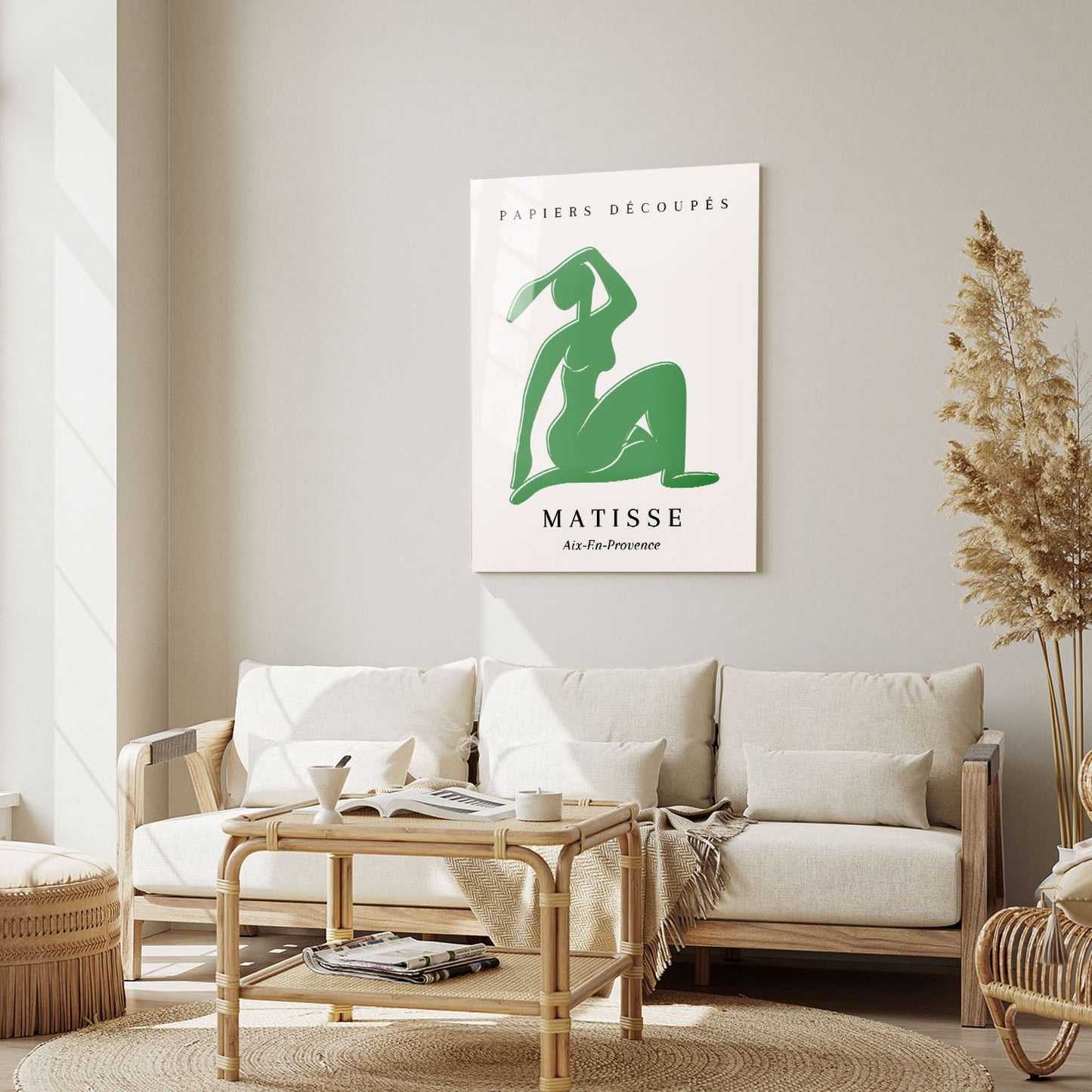 Wes Co Gallery Metal Poster Green Silhouette by Henri Matisse 5" x 7" Home Goods - Artist Edge to edge Metal Art Print