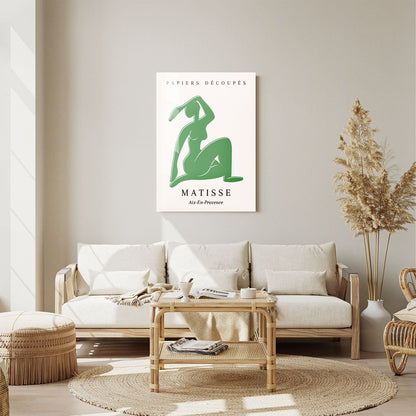 Wes Co Gallery Metal Poster Green Silhouette by Henri Matisse 11" x 14" Home Goods - Artist Edge to edge Metal Art Print